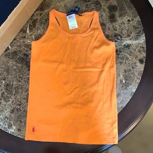 Ralph Lauren girls size L (12-14) orange racer back tank top
